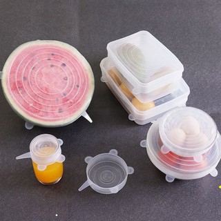 Set 6 miếng silicon bọc thức ăn siêu tiện ích