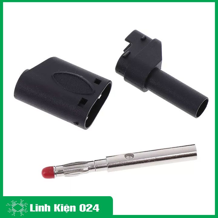 Jack nối nhanh an toàn 4mm, jack nối chịu áp 600V 32A màu đen, đỏ