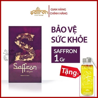 [Mua 1 Tặng 1] Saffron/Nhuỵ Hoa Nghệ Tây SHYAM 1Gr, Tặng Bình Thuỷ Tinh Cao Cấp 300ml In Logo Độc Quyền Saffron VIỆT NAM