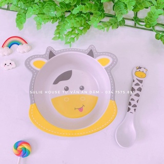 Bát nhựa sợi tre kèm thìa