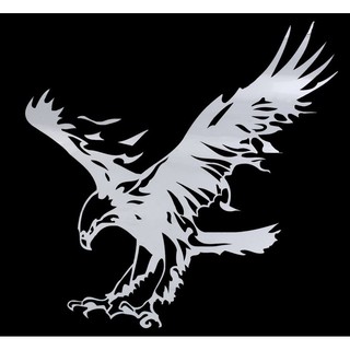 Decal Hình Đại Bàng Dán Xe ( Trắng)
