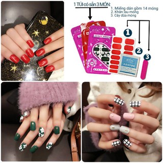 Dán Móng Tay 14 Sticker đẹp Hàn Quốc