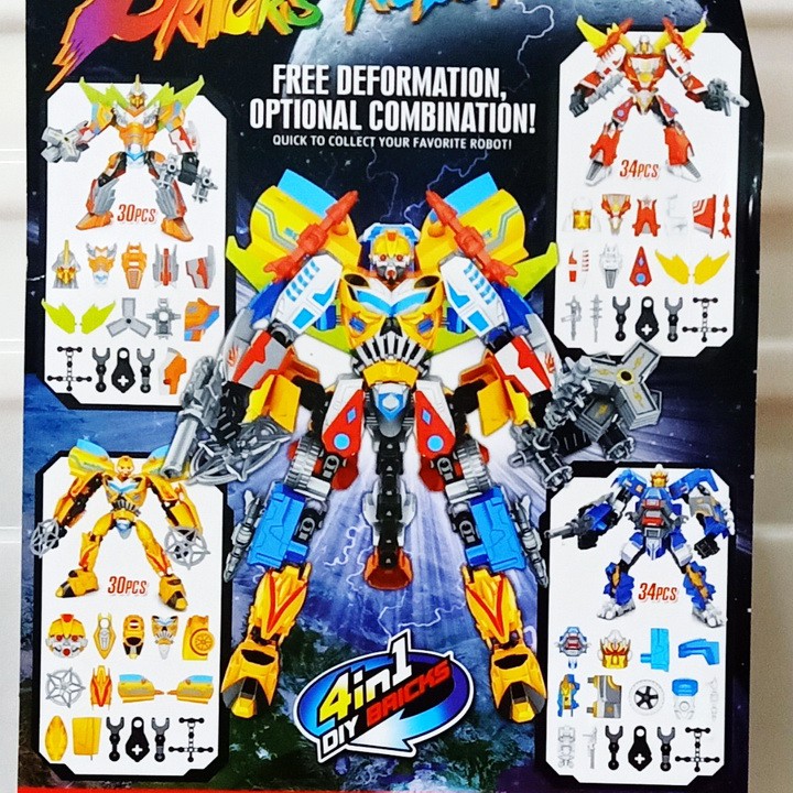 (HÀNG SẴN) SIÊU NHÂN BIẾN HÌNH LÂP RÁP SIÊU ĐẸP-Đồ Chơi Siêu Nhân Cho Bé