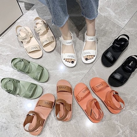 Sandal bản ngang quai dán nhựa dẻo đi êm chân tôn dáng D147