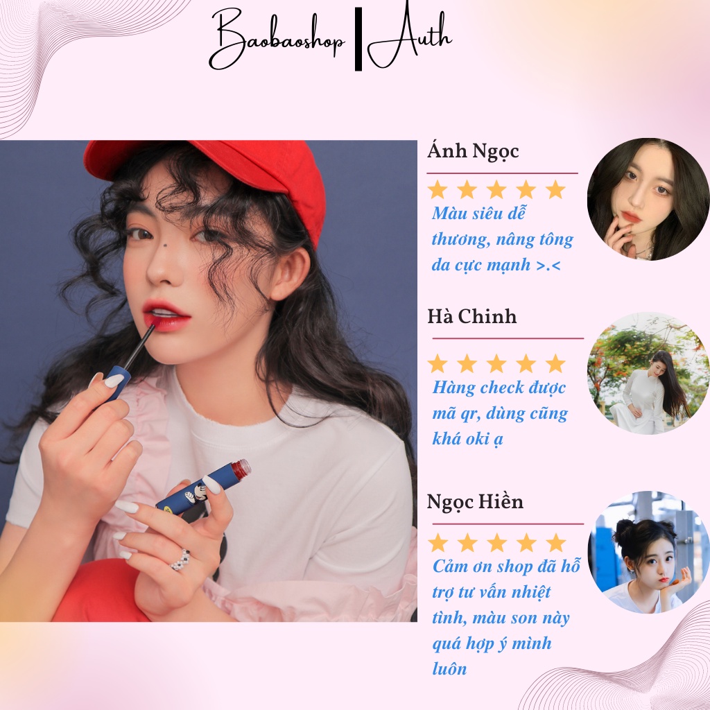 Son tint 3CE Mickey phiên bản giới hạn đỏ lanh và cam san hô vẻ đẹp tươi tắn cho mọi đôi môi