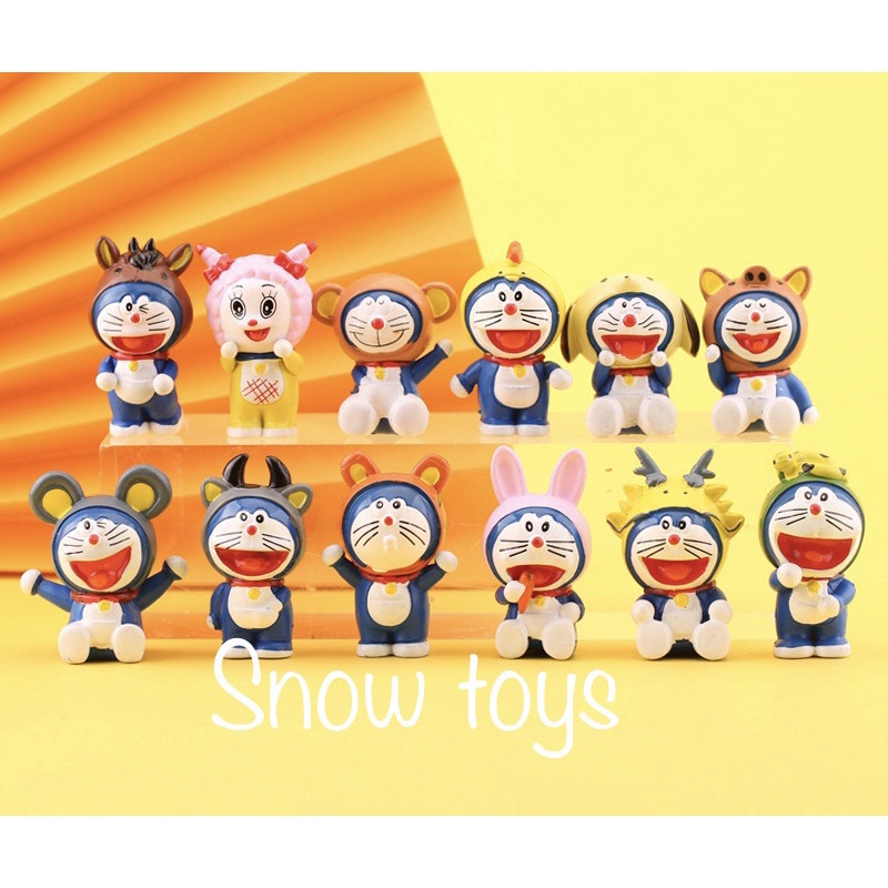 Mô hình Doraemon Doremon - Mẫu 12 con giáp Doraemon Doremon - 12 con giáp - Cao 5cm