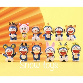 Mô hình Doraemon Doremon - Mẫu 12 con giáp Doraemon Doremon - 12 con giáp - Cao 5cm