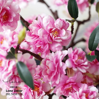 Hoa lụa - Cành đào ngắn