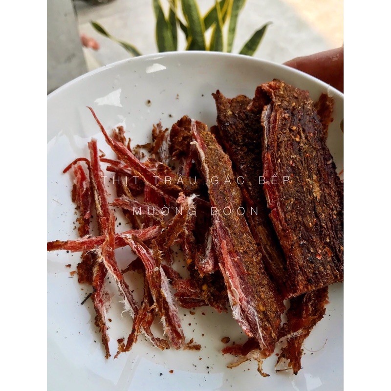 [Đặc Sản Mường Bon] Thịt trâu gác bếp Sơn la giá tại lò, tặng kèm chẩm chéo, thịt trâu rừng trâu sấy khô