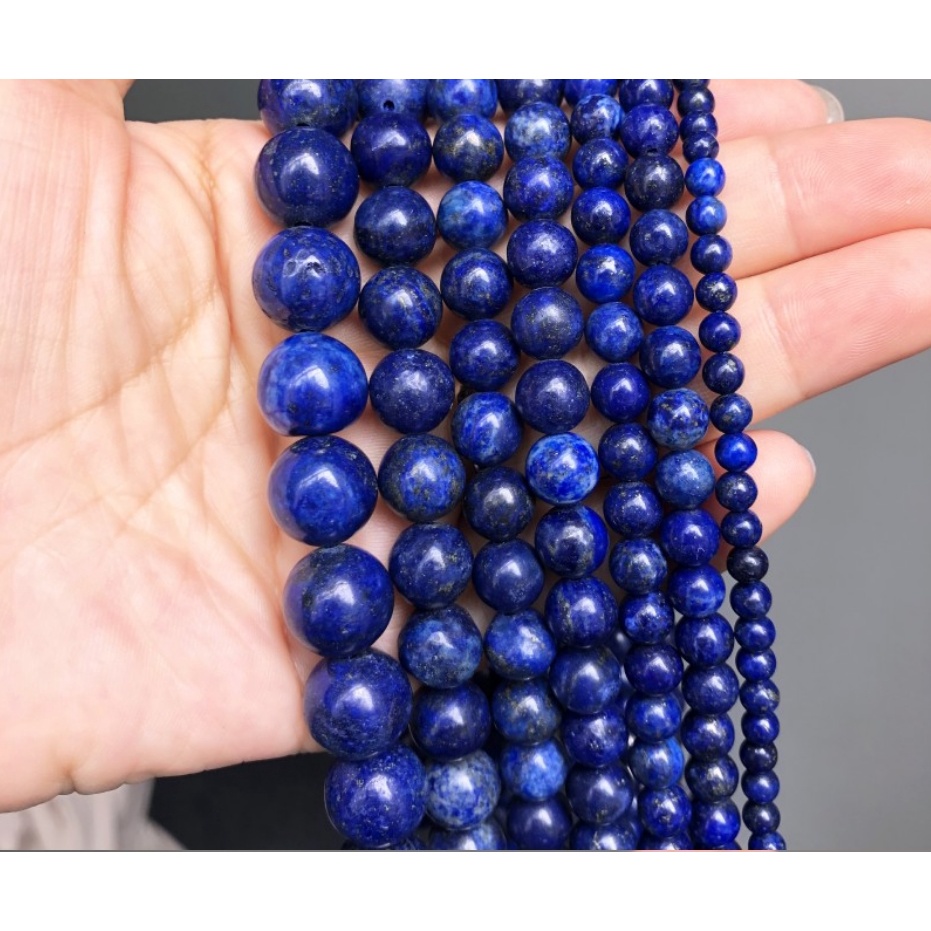DIY Beads Lapis Lazuli Round Loose Beads 4/6/8/10/12mm For Making Jewelry Accessories