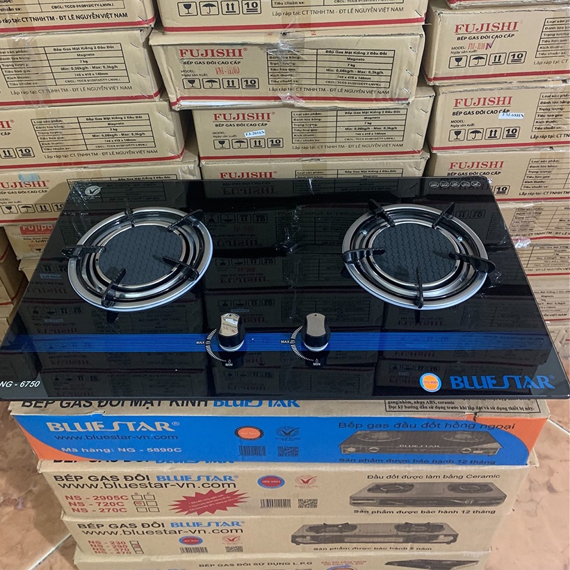 Bếp gas âm hồng ngoại BLUESTAR NG-6750C, 2 vòng lửa có đầu hâm