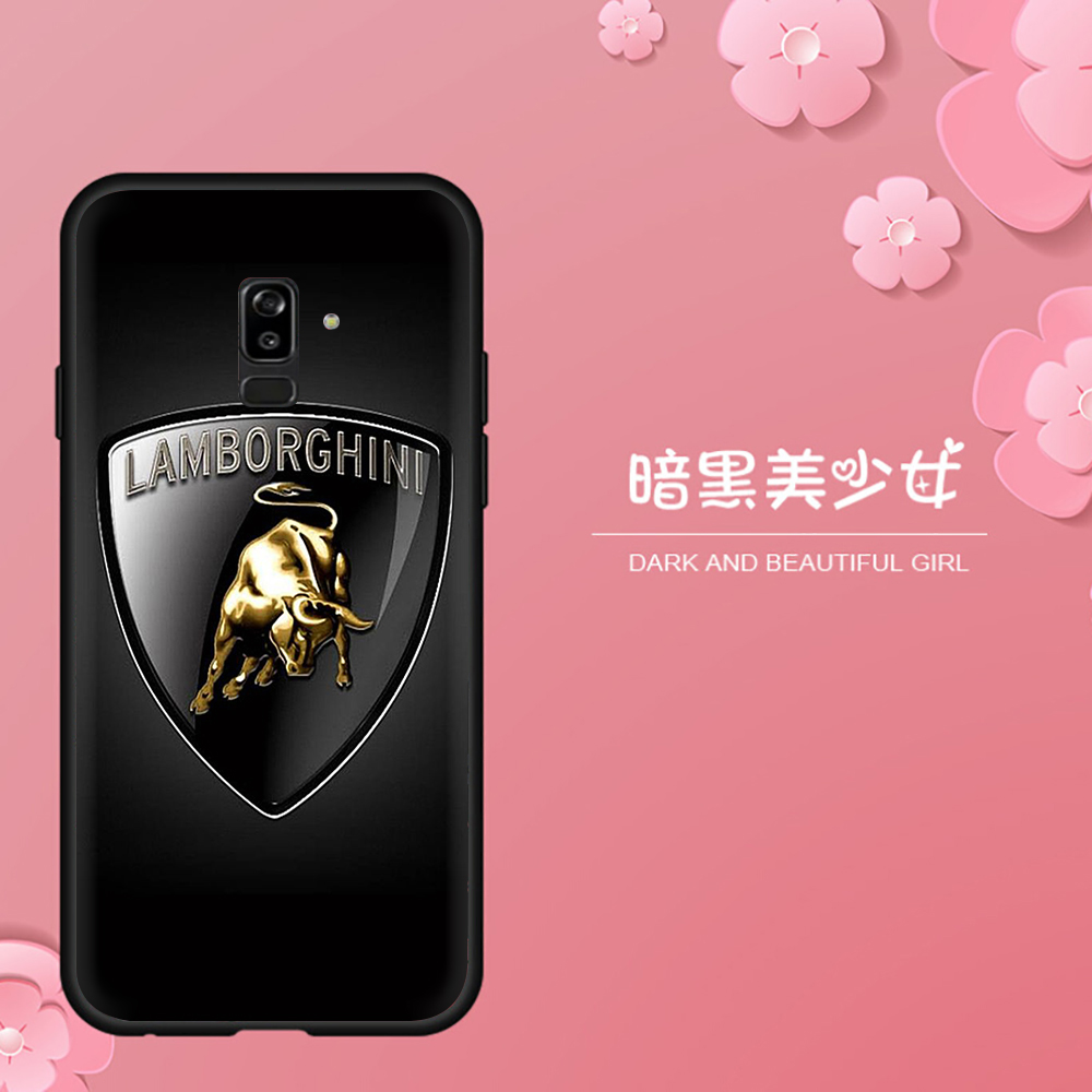 Ốp Điện Thoại Tpu Dẻo Màu Đen In Logo Lamborghini Thời Trang Chống Rơi Cho Samsung J7 Prime J7 J730 J7 Pro J7 Core J8 2018