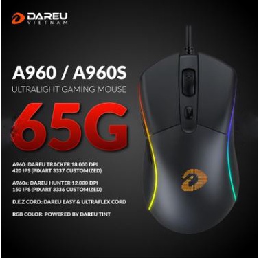 Chuột DareU A960S RGB Ultra LightWeight