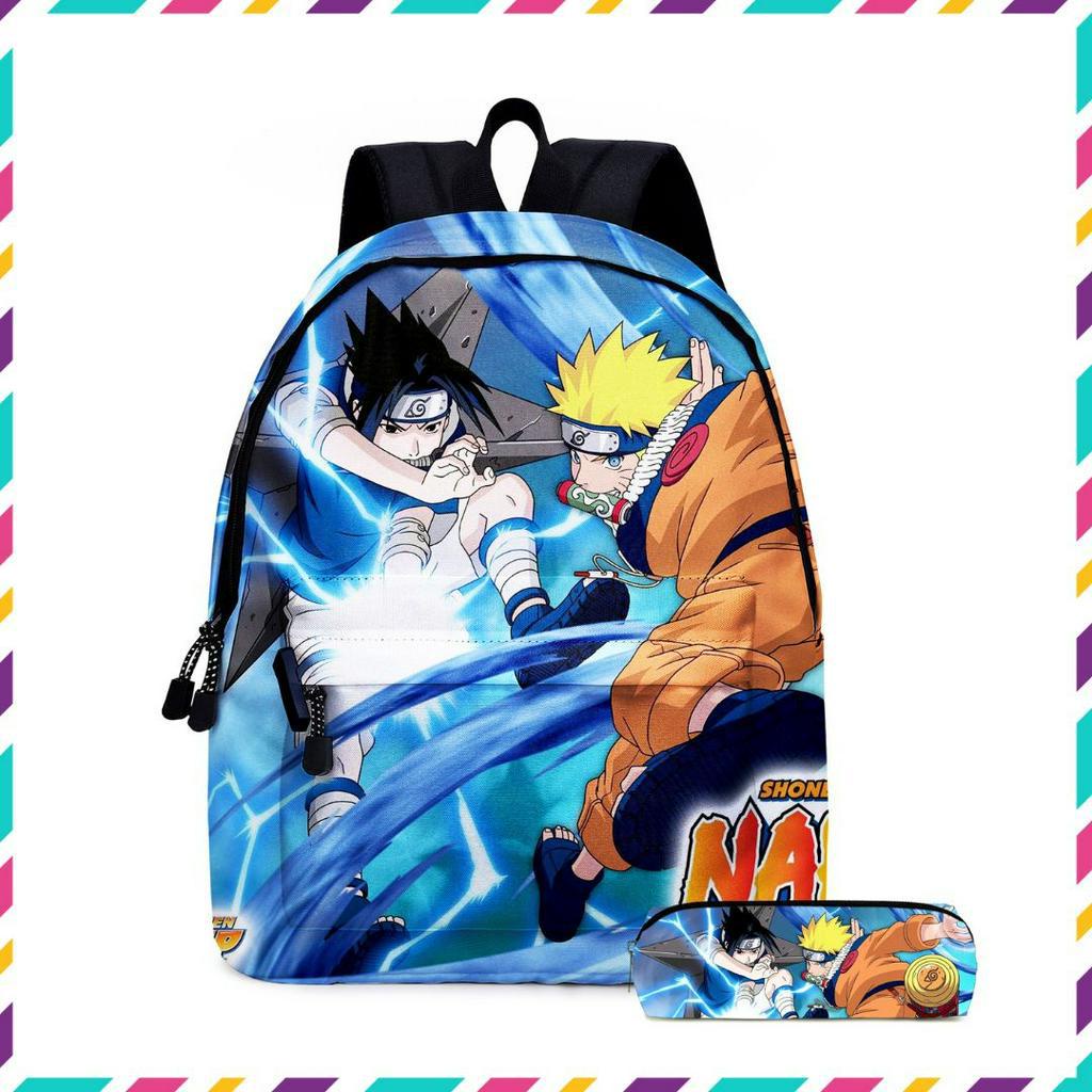 Balo đi học, balo học sinh cấp 1 hoạ tiết Naruto, sasuke, kakashi cho bé, balo thời trang cho học sinh