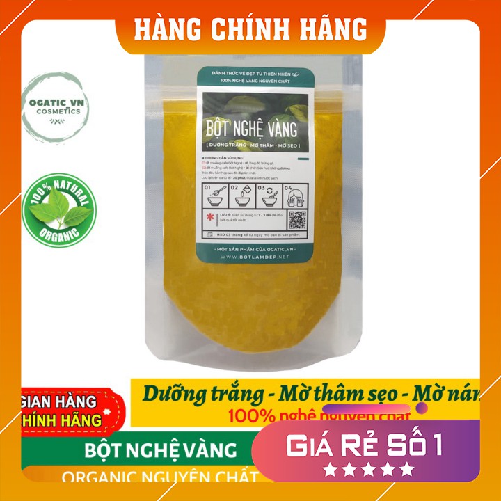 Bột nghệ vàng 💕FREESHIP💕  Bột nguyên chất tái tạo tế bào da, giúp da khỏe mạnh