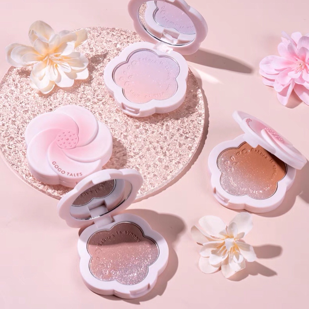 Phấn má GOGO TALES anh đào xinh xắn tự nhiên Vitality Slightly Drunk Blush Gogotales GT376 GOGO100