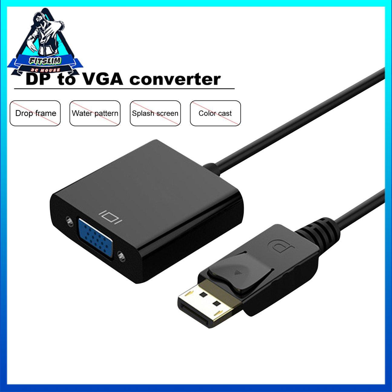 Cổng hiển thị DP Cáp chuyển đổi Nam sang VGA Nữ cho Máy tính xách tay PC
