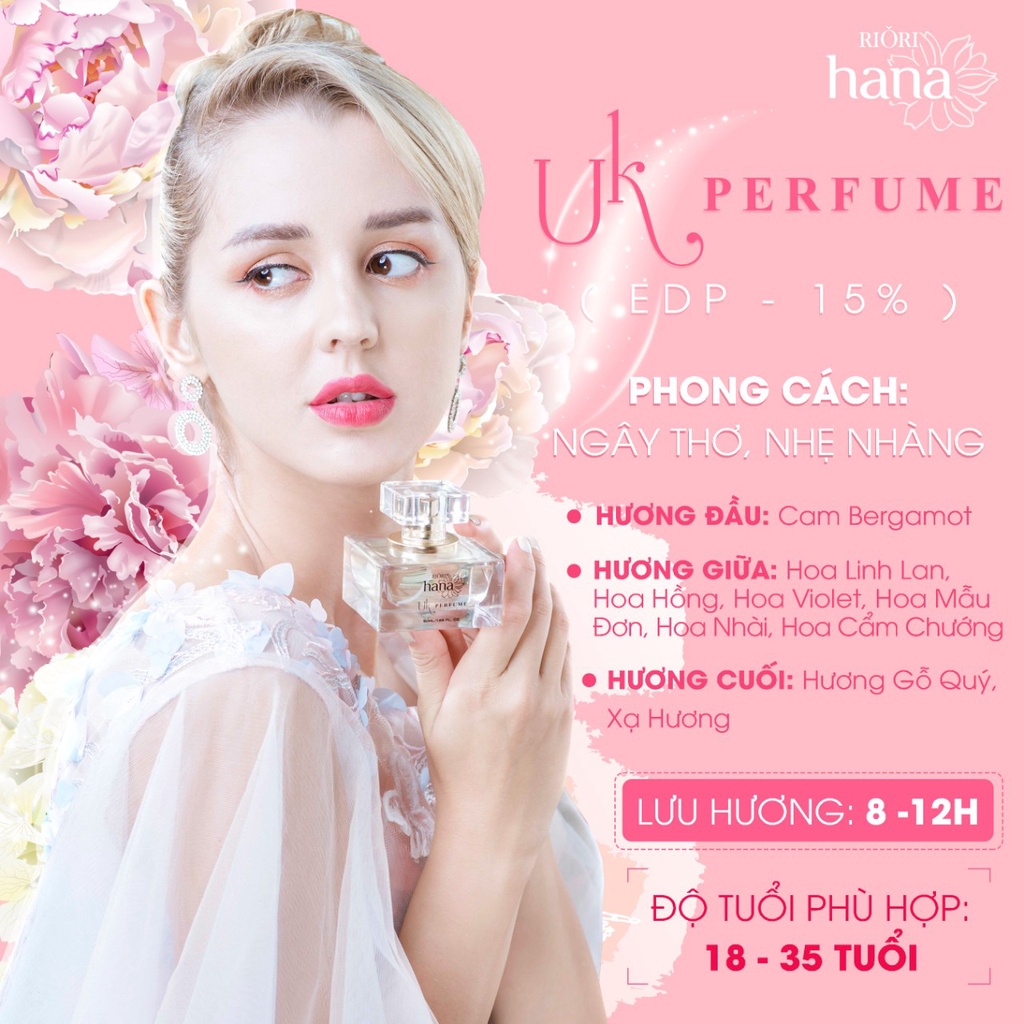 Nước Hoa RIORI Perfume Hương Nước Hoa Nhập Khẩu từ Pháp Nồng Độ EDP 15% Hương Thơm Nồng Nàng Đậm Chất Paris