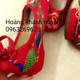 Oder giày thêu big sz kèm hình thật
