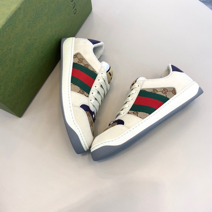 Giày sneaker Gucci Original monogram phối vân sọc LA 2022 on web fullbox