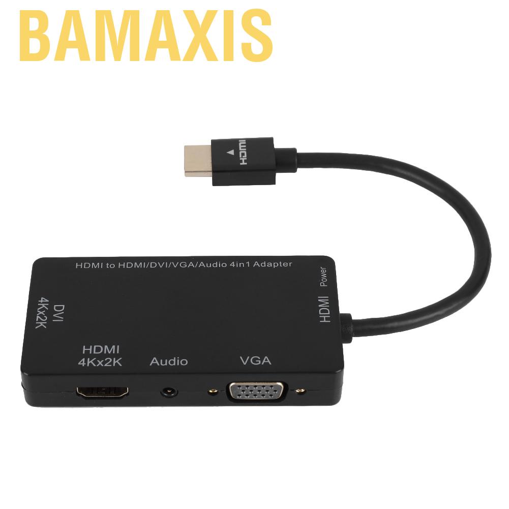 Dây cáp chuyển đổi tín hiệu HDMI sang DVI 4K / VGA / HDMI 4K / Audio 4 trong 1 cho PC / điện thoại