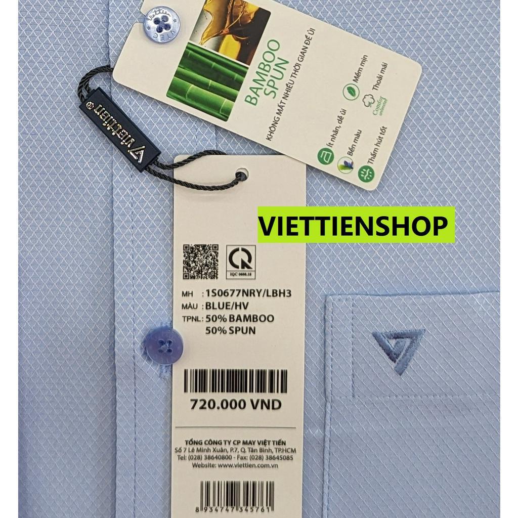 ÁO SƠ MI VIỆT TIẾN DÀI TAY VẢI TRE HOA VĂN