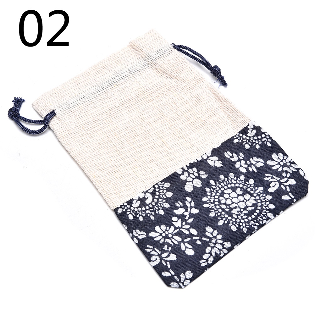 Set 2 Túi Vải Cotton Đựng Trang Sức Làm Thủ Công Tiện Dụng