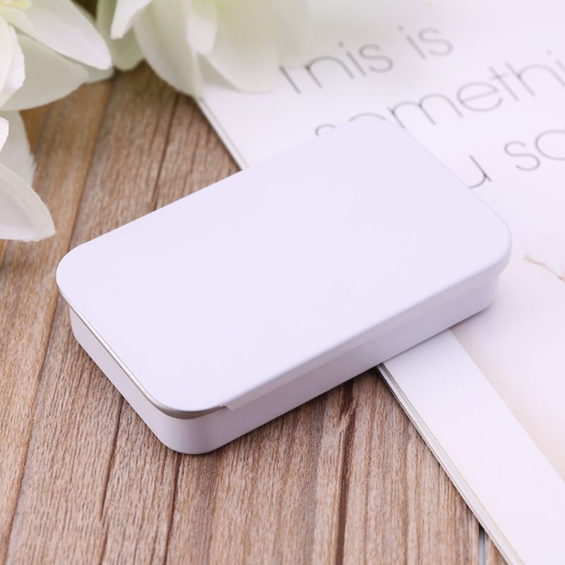 youyo* Metal Tin Rectangle Mini Jewelry Storage Box Candy Coin Key Organizer Organizer Items Containers