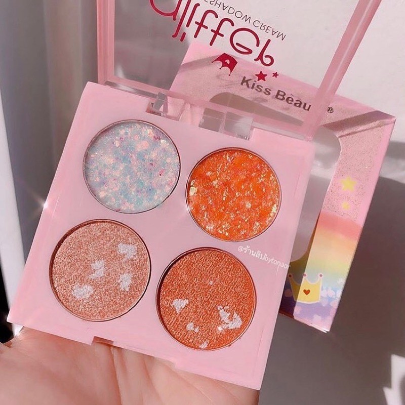 Phấn mắt nhũ 4 ô Kiss beauty | BigBuy360 - bigbuy360.vn