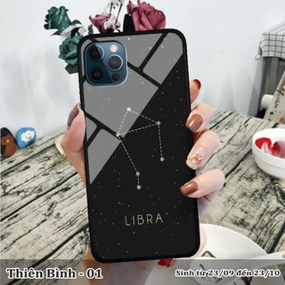 Ốp lưng kính 3D iPhone 12 Pro Max cung hoàng đạo
