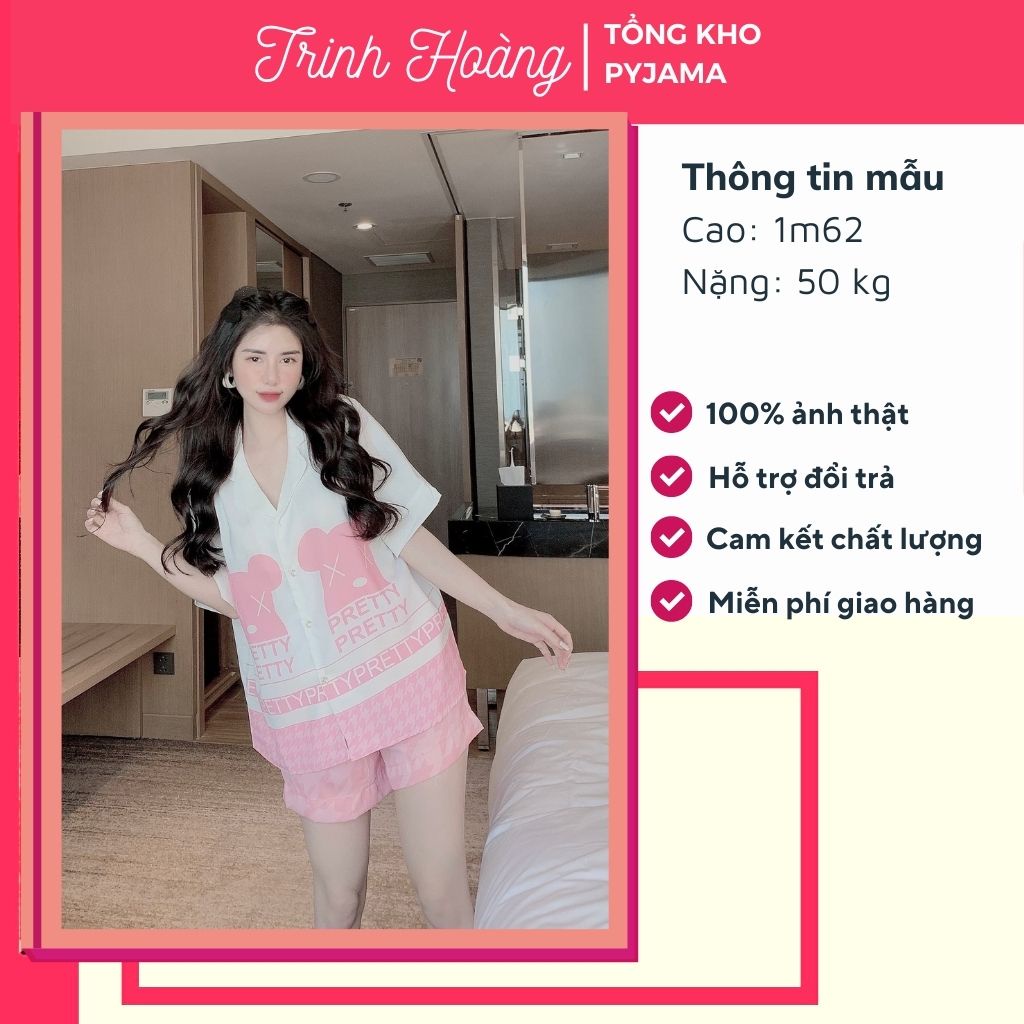 Bộ Ngủ Nữ Pyjama Bigsize Đùi, Đồ Mặc Nhà Nữ Size To Từ 50 - 80 kg Chất Lụa Mango Cao Cấp