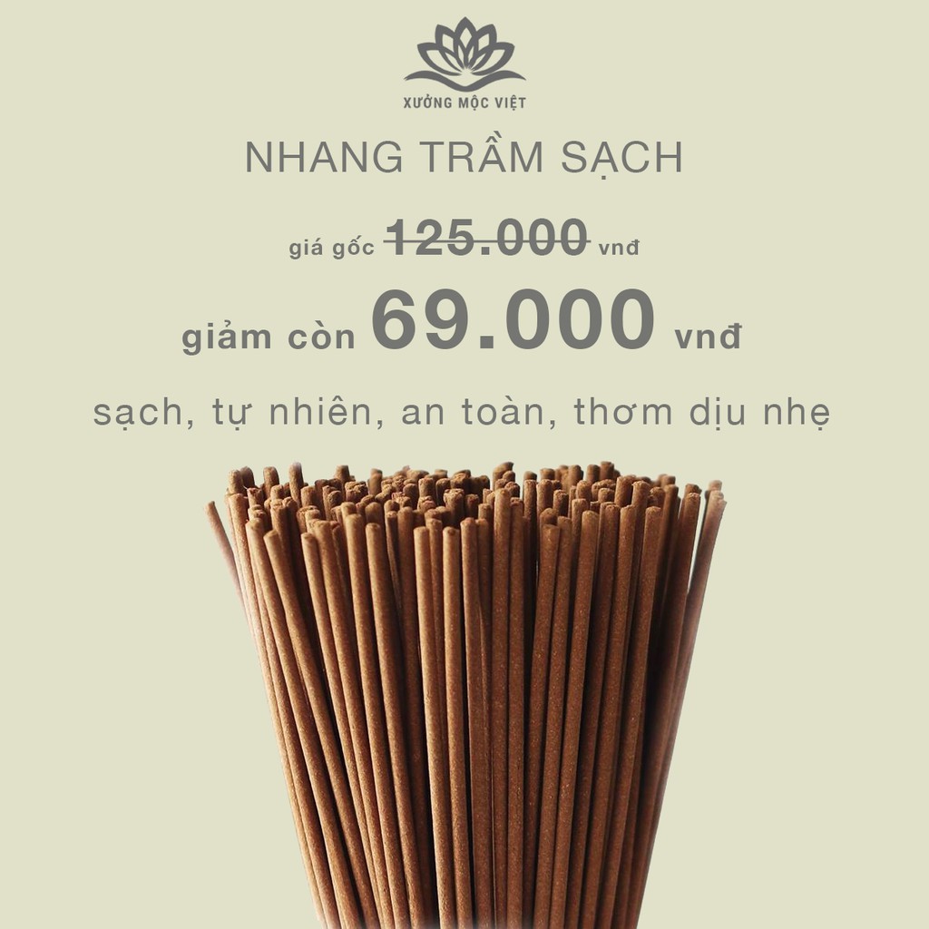 Nhang Trầm Hương Sạch 100% Tự Nhiên Không Hoá Chất