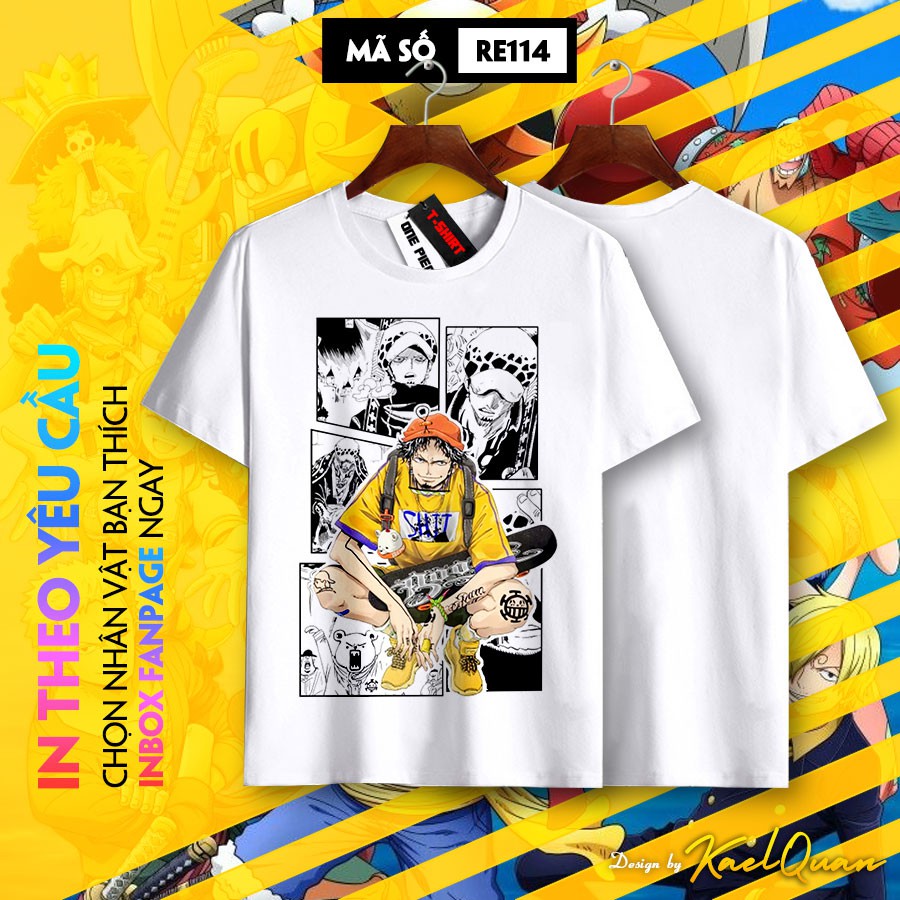 Áo Luffy One Piece Áo Thun Phông In Hình Anime Zoro Luffy Chất Mà Rẻ Tay Ngắn Unisex