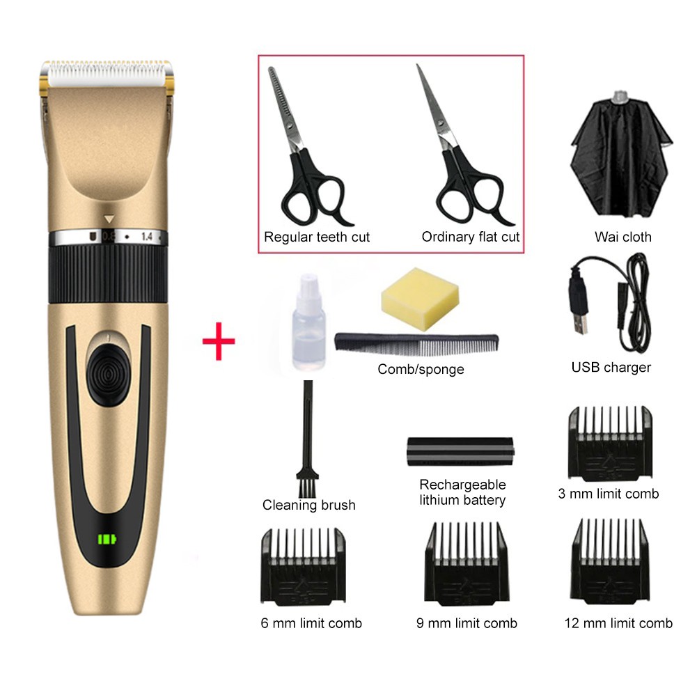 Tông Đơ Cắt Tóc Không Dây Sạc USB Tiện Dụng