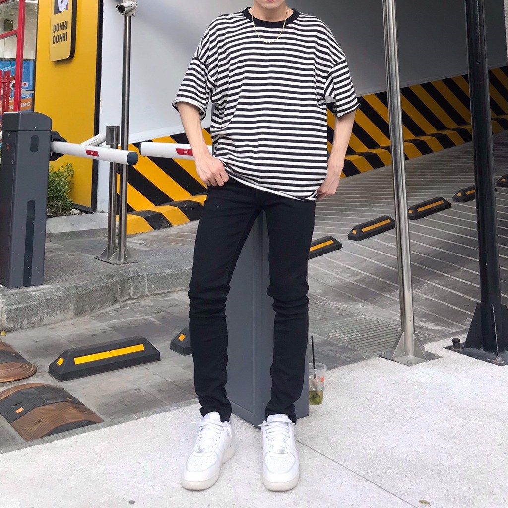 Quần jean nam streetwear cao cấp FNOS Z10 màu đen trơn form slimfit có zip jean thun co giãn | BigBuy360 - bigbuy360.vn