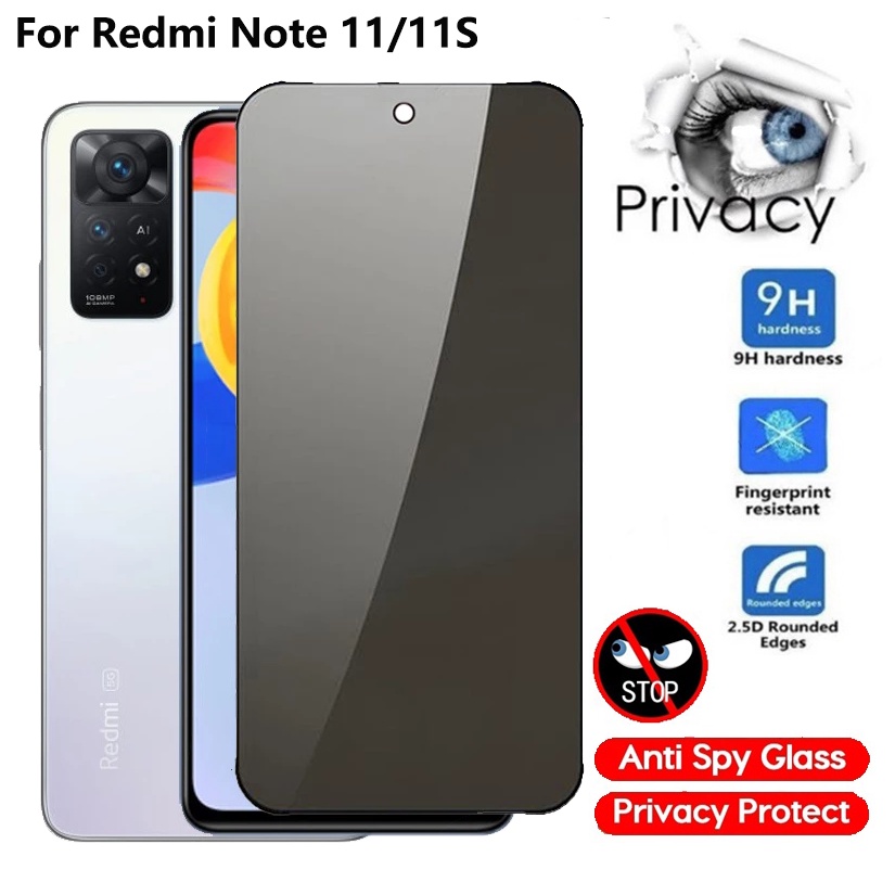 Kính Cường Lực Chống Nhìn Trộm Cho Xiaomi Redmi Note 11 11S 10 10C 10S Pro Plus 4G 5G