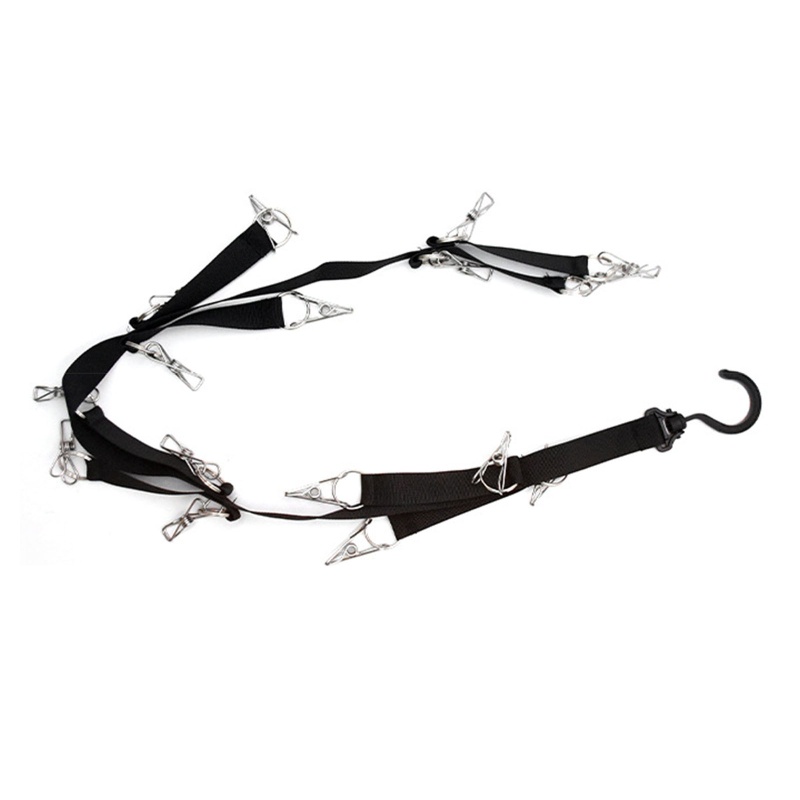 Móc Treo Nón Lưỡi Trai Bằng Thép Không Gỉ Kèm 16 Kẹp Tiện Dụng