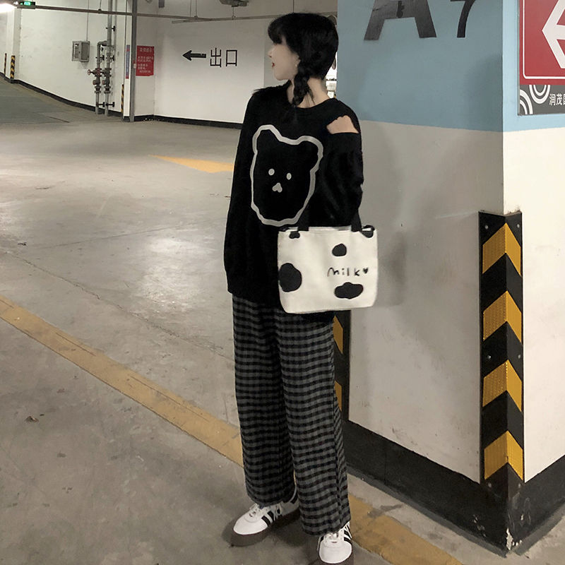 Túi xách vải canvas kiểu dáng thời trang phong cách Hàn Quốc 2021