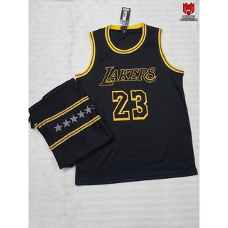 Bộ áo quần Bóng rổ NBA LAKERS JAMES ĐEN VÀNG 23