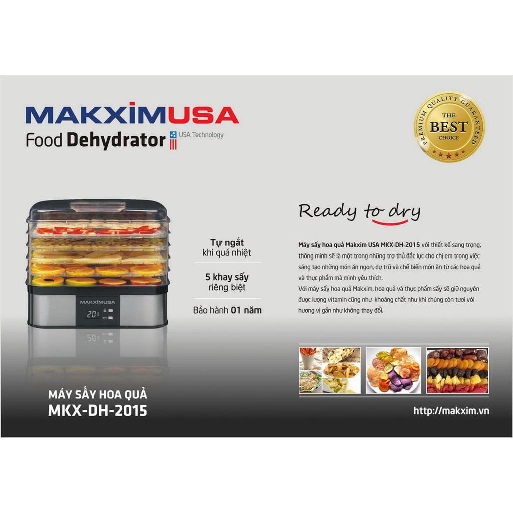 Máy sấy hoa quả Makxim USA MKX-DH-2015