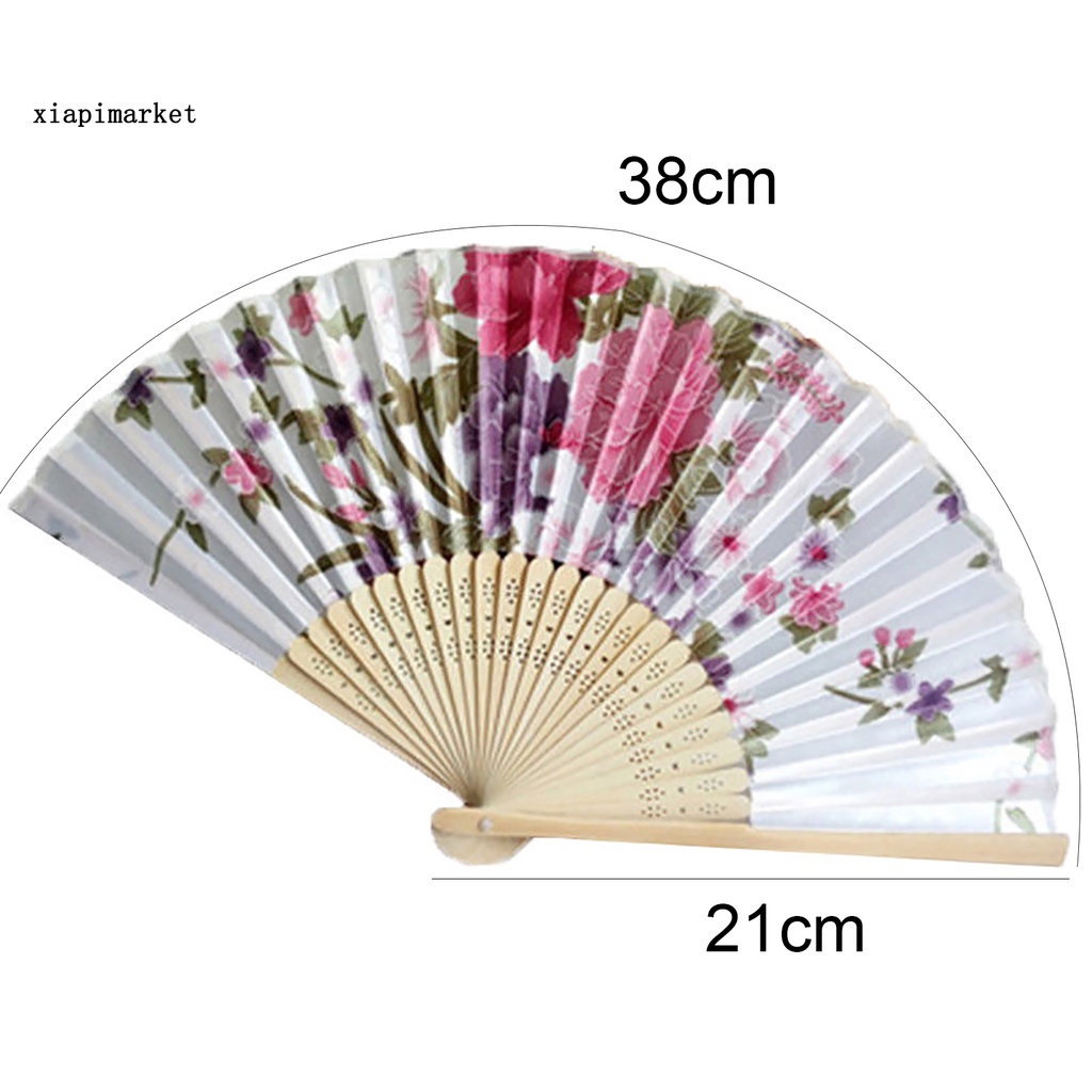 Xia XIA| Quạt Thêu Hoa Truyền Thống Trọng Lượng Nhẹ Có Thể Gấp Lại Trang Trí Tường