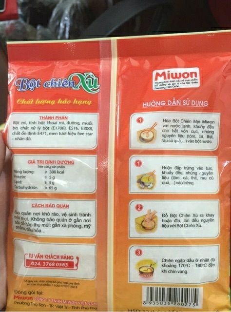 BỘT CHIÊN XÙ MIWON 100G