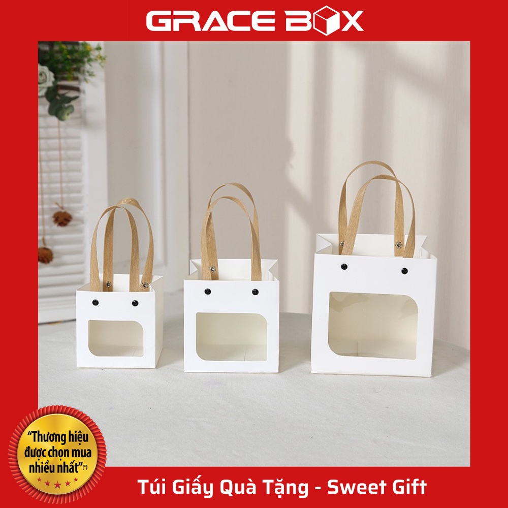 (Giá Sỉ) Túi Giấy Quà Tặng Mini Sow Window Xinh Xắn - Siêu Thị Bao Bì Grace Box