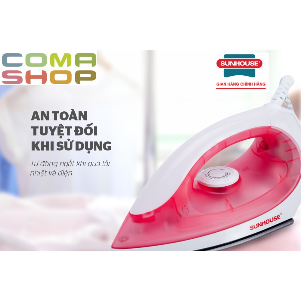 Bàn là Sunhouse SHD1072, bàn ủi khô Sunhouse SHD1072 - Cam Kết Chính Hãng - Bảo Hành Chính Hãng