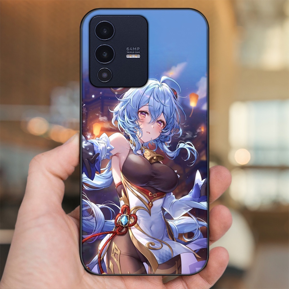 Ốp lưng Vivo V23 5G viền đen in hình Ganyu Genshin Impact