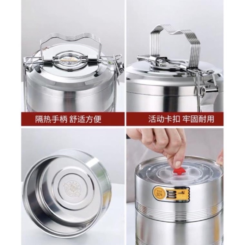 Cặp lồng ủ cơm công nhân,văn phòng,inox 304% cao cấp 3 cỡ