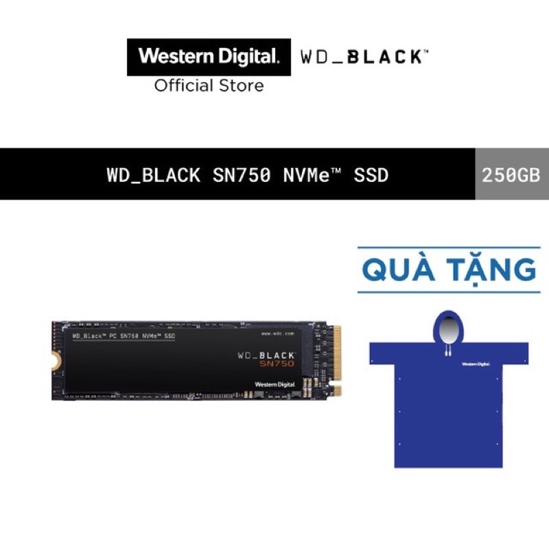 Ổ cứng ssd vnme WD BLACK SN750 500GB CHÍNH HÃNG