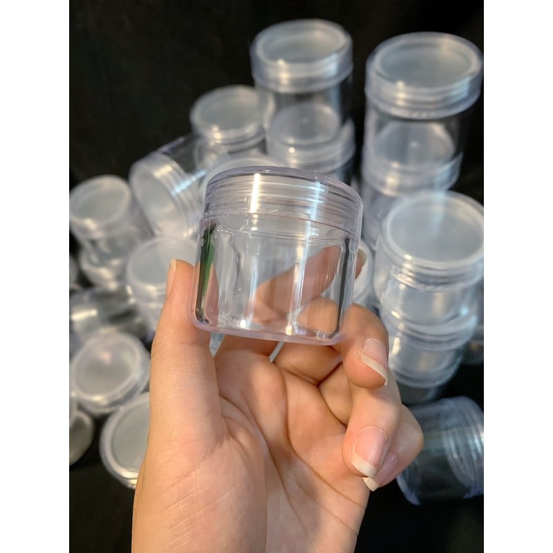 Hủ Lọ Nhựa 30g /35g Trong Suốt 2 Lớp Nắp Vặn