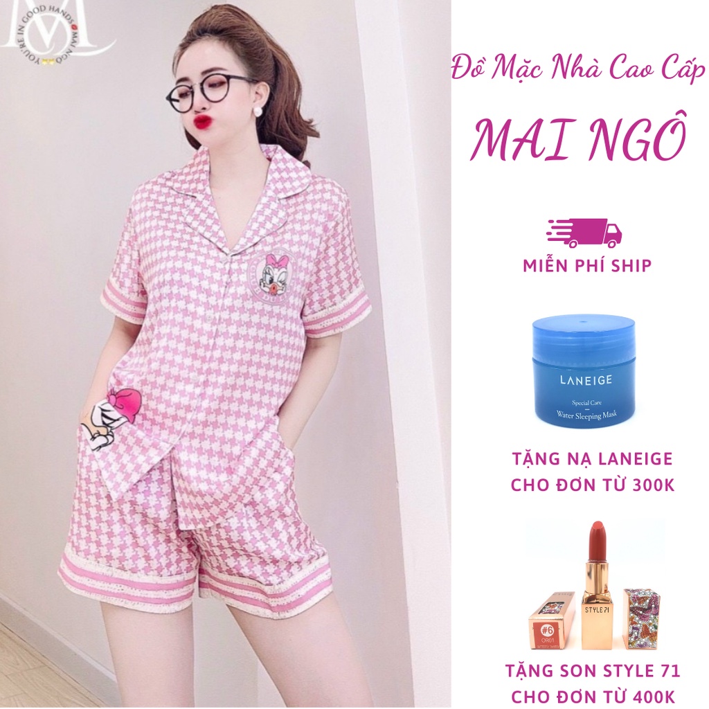 Đồ Bộ Lụa/Hàn/Satin Pijama Đùi Mặc Ở Nhà Nữ - Bộ Ngủ Nữ Tiểu Thư Cộc Tay Mặc Nhà Mùa Hè, Nhiều Mẫu Dễ Thương, MAI NGÔ
