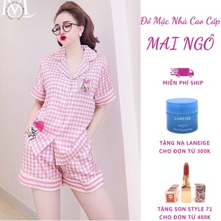 Đồ Bộ Lụa/Hàn/Satin Pijama Đùi Mặc Ở Nhà Nữ - Bộ Ngủ Nữ Tiểu Thư Cộc Tay Mặc Nhà Mùa Hè, Nhiều Mẫu Dễ Thương, MAI NGÔ